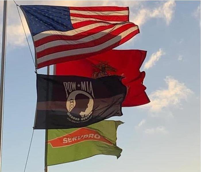 USA, POW MIA, USMC, SERVPRO flag 